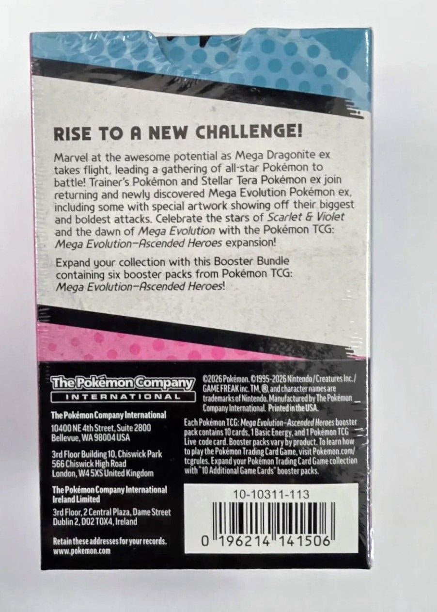 Pokémon TCG: Mega Evolution — Ascended Heroes Booster Bundle (6 Packs)